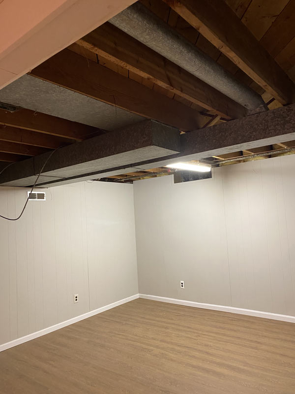 renovated basement project